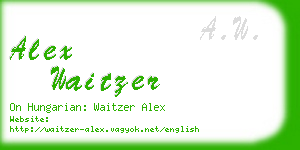 alex waitzer business card